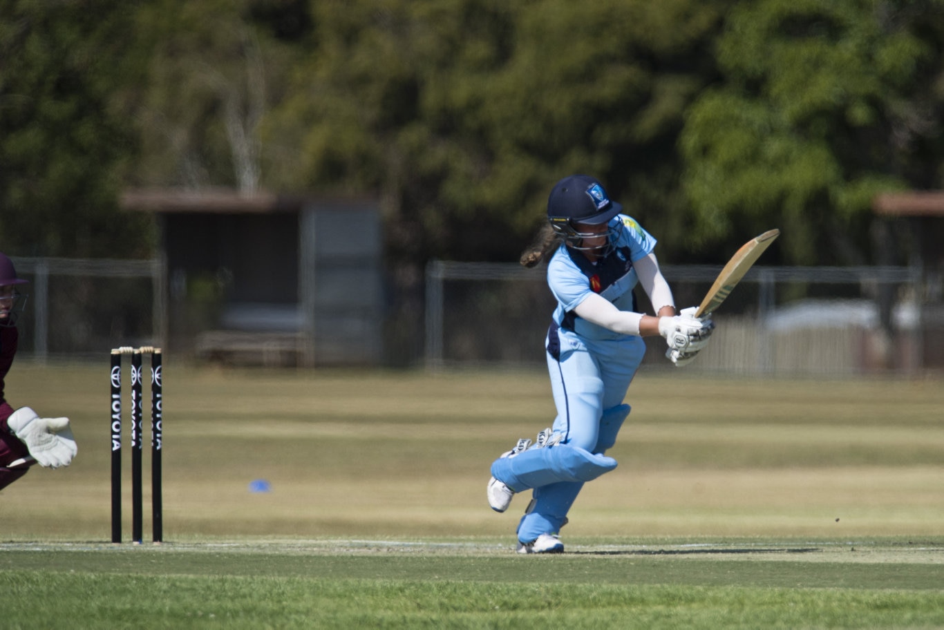 Naomi McDonald of New South Wales bats against Queensland in Australian Country Cricket Championships women's division round five at Captain Cook ovals, Tuesday, January 7, 2020. Picture: Kevin Farmer