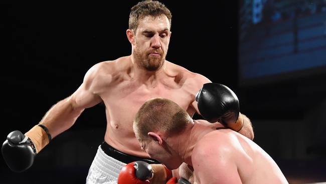 Mumford turned his hand to boxing after his retirement from AFL. Picture: Lawrence Pinder