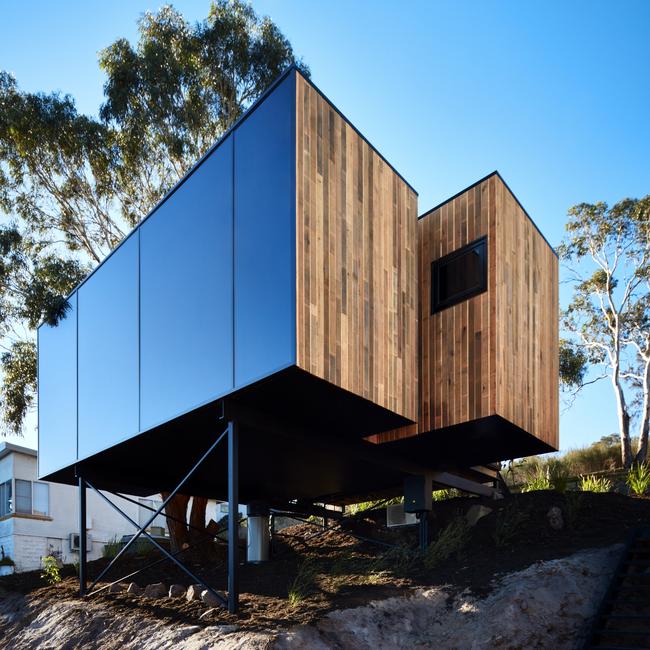 Alice Hansen’s suspended pod-style home at Lewisham.