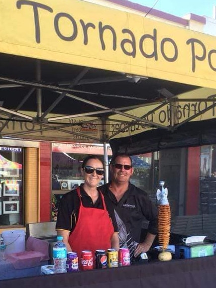 Steve and Nyree Binney of Binney's Tornado Potatoes.