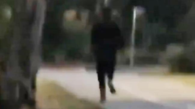 One of the victims filmed the man as he fled in Highbury. Picture: 9NEWS Adelaide