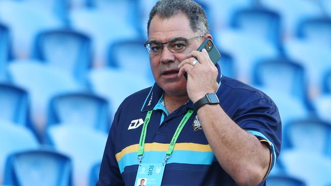 Mal Meninga played a key role in helping Justin Holbrook make a decision on his coaching future. Picture: Getty Images