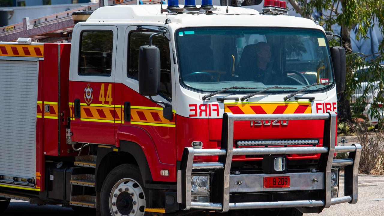Man and woman in hospital after Durack house fire