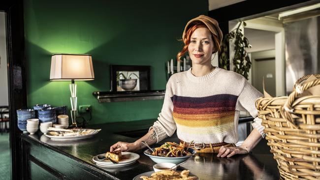 Tasmanian <i>MasterChef</i> star Sarah Clare recently opened Ilha restaurant, in Cygnet, in a former schoolhouse in the Huon Valley town’s main street. Picture: EDDIE SAFARIK