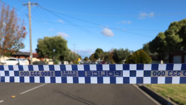 Police set up a crime scene after paramedics treated the four men and took them to John Hunter Hospital for treatment. File picture: NCA NewsWire /Brendan Beckett