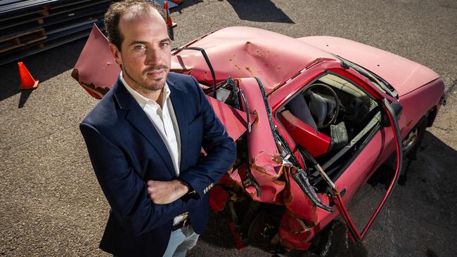 Ben Hyde has produced a new documentary, While I Was Sleeping, about the heroes who saved his life after a near-fatal crash on West Tce in 2021. Picture: Tom Huntley