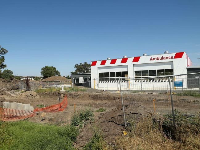 The Mernda ambulance branch remains fenced off. Picture: Hamish Blair