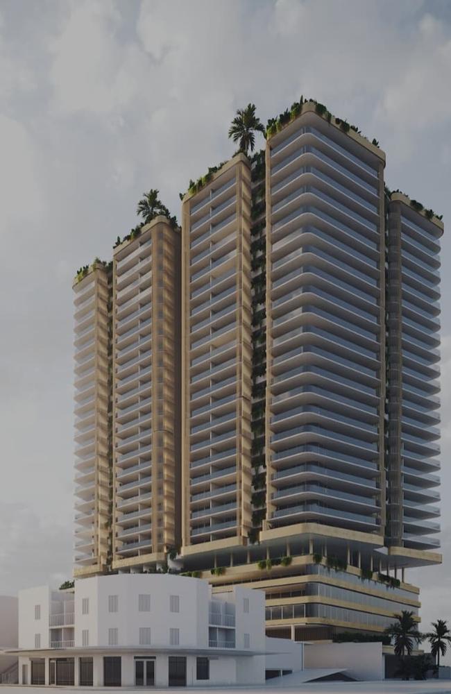 An artist impression of the $130 million tower prosed for Wynnum's CBD.