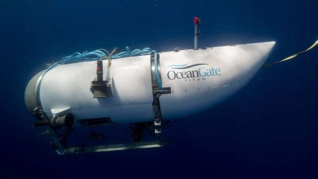 The Titan submarine prior to diving. Picture: OceanGate