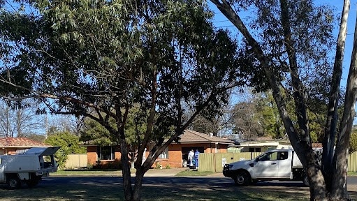 The scene of the fatal stabbing at Margaret Cres, Dubbo. Photo: Tijana Birdjan