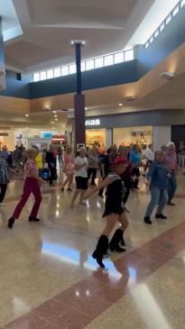 Oldies boogie in QLD flash mob