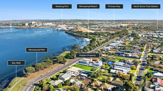 The Spirit of Tasmania wharf comes into view near the North Shore property.