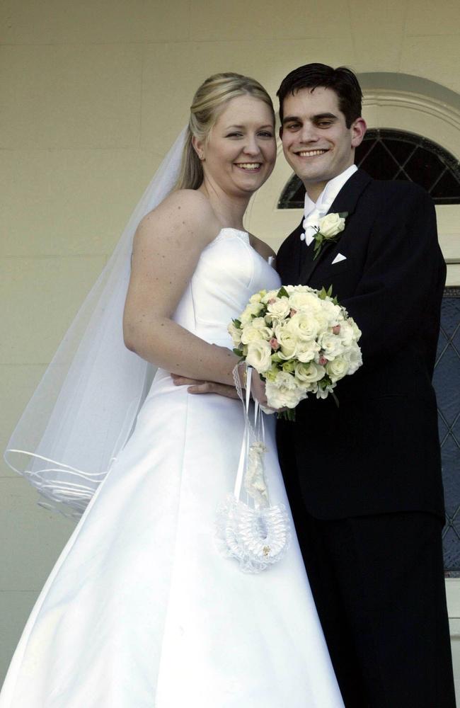 Erin Lowe and Damien De Monte married at Our Lady of Victories at Bowen Hills.