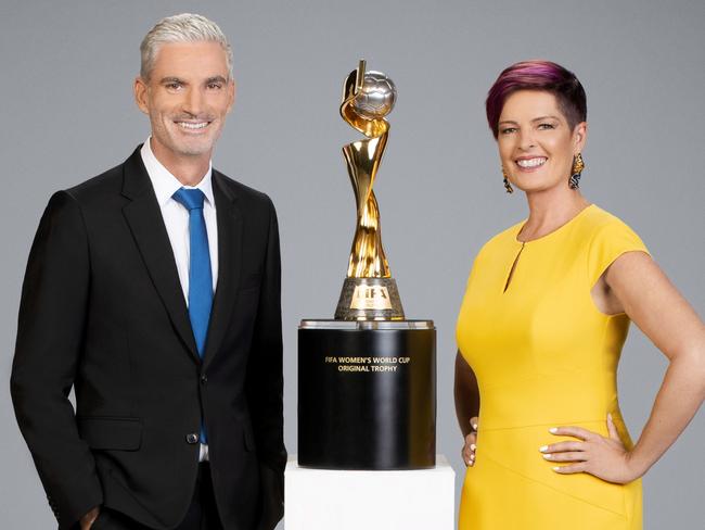 Working for SBS Tracey Holmes and Craig Foster were commentators for the FIFA Woman's World Cup.