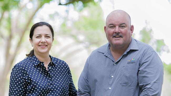 Queensland Premier Annastacia Palaszczuk in Ayr with ALP candidate for Burdekin Mike Brunker.