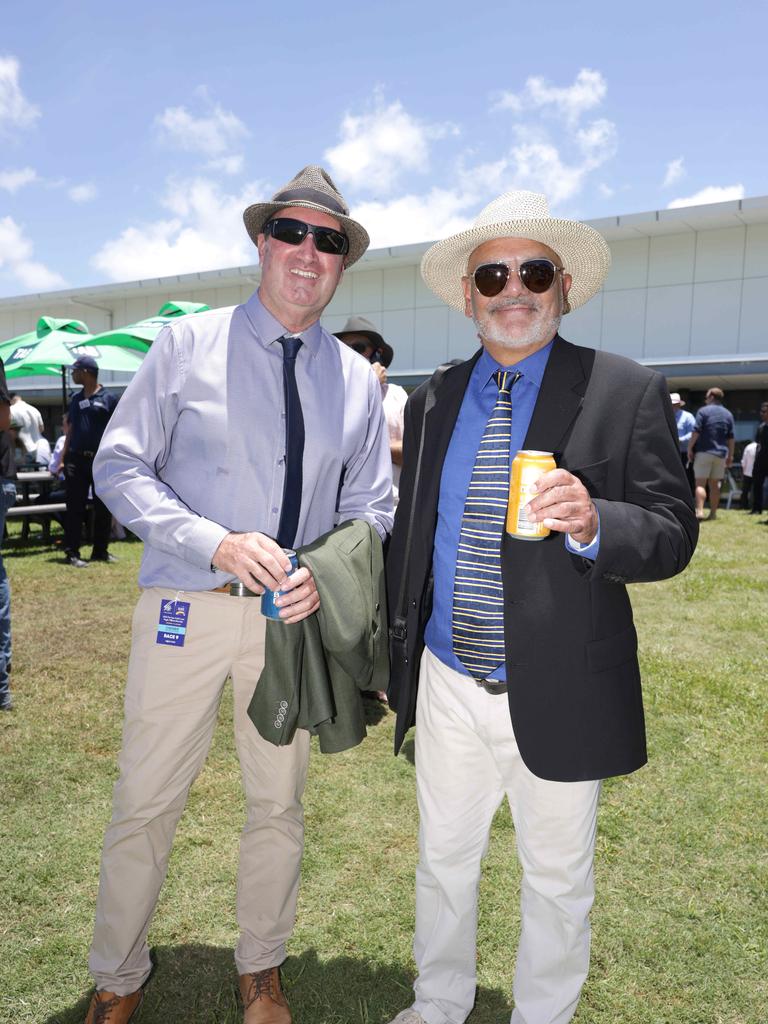 Socials - David Cornwall and Chris Samarajiwa attend The Star Gold Coast Magic Millions Raceday, first race at 11:20am., on Saturday 13th January 2024 - Photo Steve Pohlner