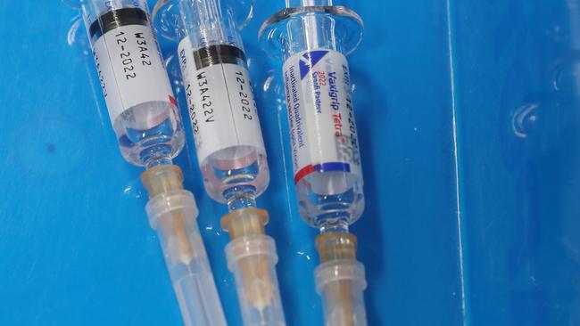 Health authorities urge parents to get their kids under five vaxxed. Picture: NCA NewsWire / David Crosling