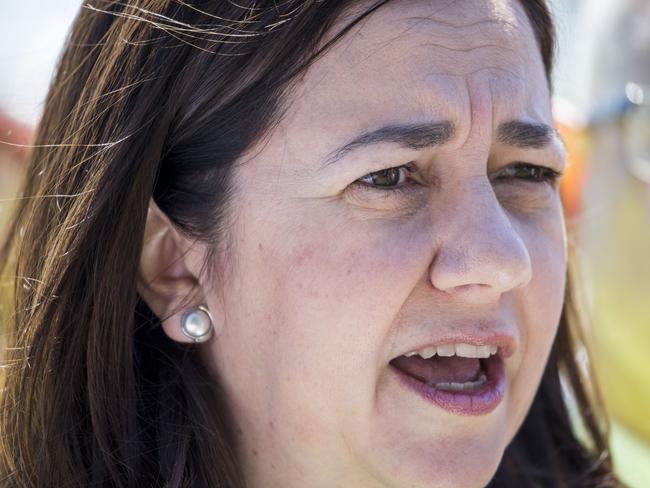 Queensland Premier Annastacia Palaszczuk speaks to media about the $400 million Ipswich Motorway Project, Brisbane, Friday, October 27, 2017. (AAP Image/Glenn Hunt) NO ARCHIVING