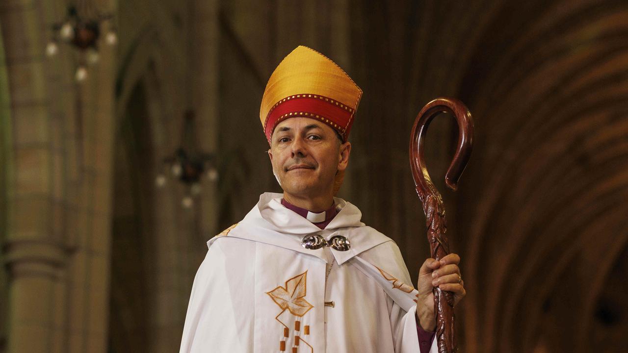 Greaves as Archbishop-elect at St John’s Cathedral in December last year. Picture: Glenn Hunt / The Australian