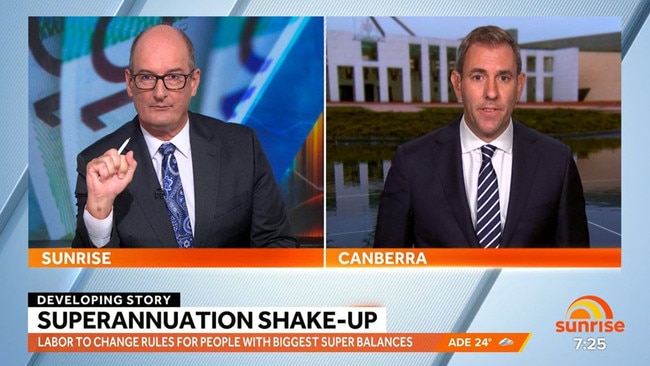 David Koch and Jim Chalmers went head to head on the superannuation tax changes.