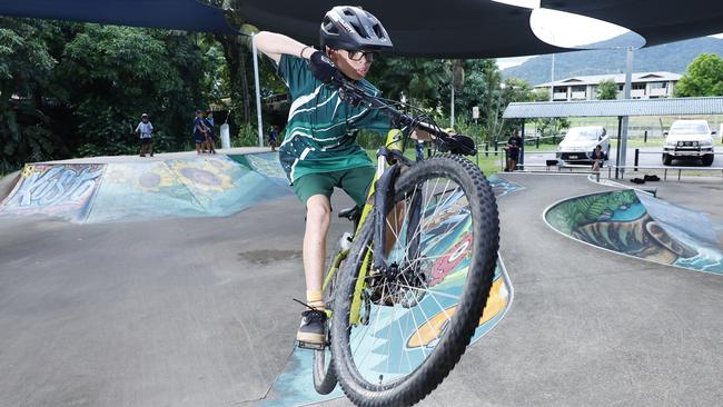 The Redlynch skate park is set for a makeover, with Cairns Regional Council calling for submissions to improve the popular recreational facility. Regular Redlynch skate park user Tye Hardwick. Picture: Brendan Radke