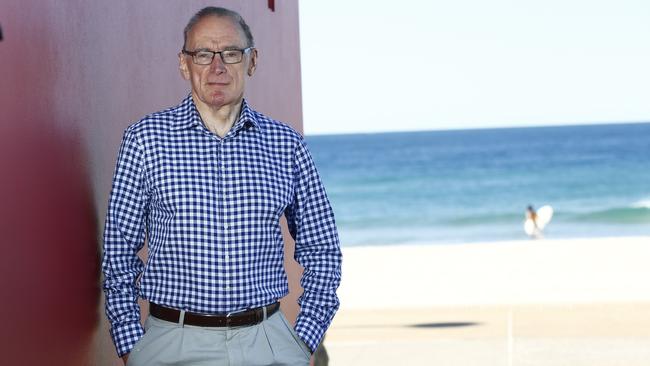 Bob Carr pictured at Maroubra Beach. Picture: John Appleyard