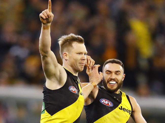 Jack Riewoldt says close friend and teammate Shane Edwards has given him a greater understanding and appreciation of Indigenous culture. Picture: Michael Klein