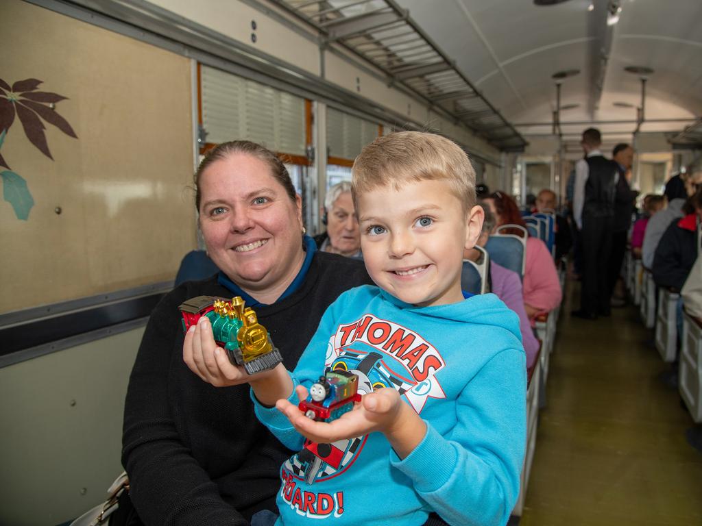 Passengers on the "Pride of Toowoomba" Jodi and Harrison Hardacre. Saturday May 18th, 2024 Picture: Bev Lacey