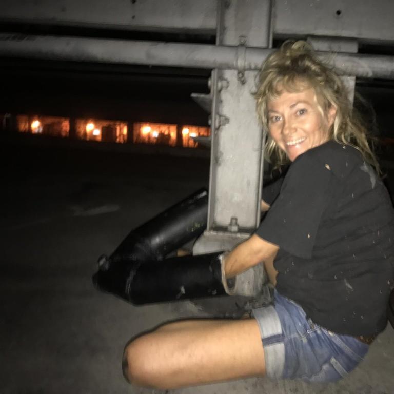 Townsville woman Juliet Lamont, pictured, and Bowen man Kyle Magee were arrested a week ago for allegedly shutting down operations at Mackay's Hay Point Coal Terminal. Picture: Supplied