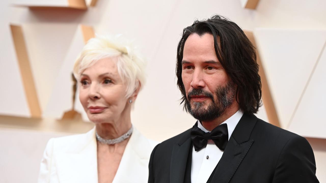 Reeves brought mother Patricia Taylor as his date to the 2020 Oscars. Picture: AFP