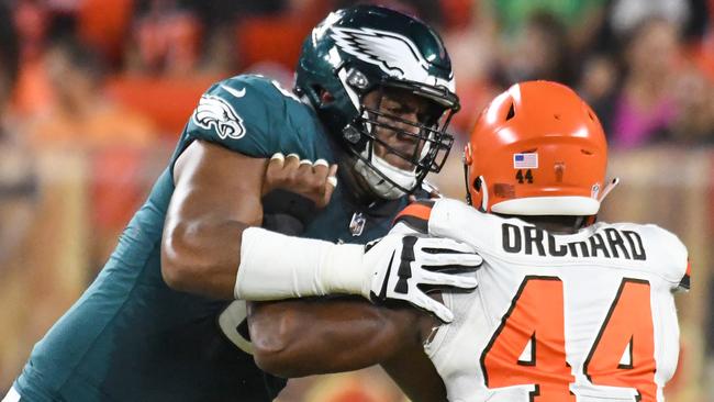 Jordan Mailata says learning the complexities of his position is ‘just nuts’.