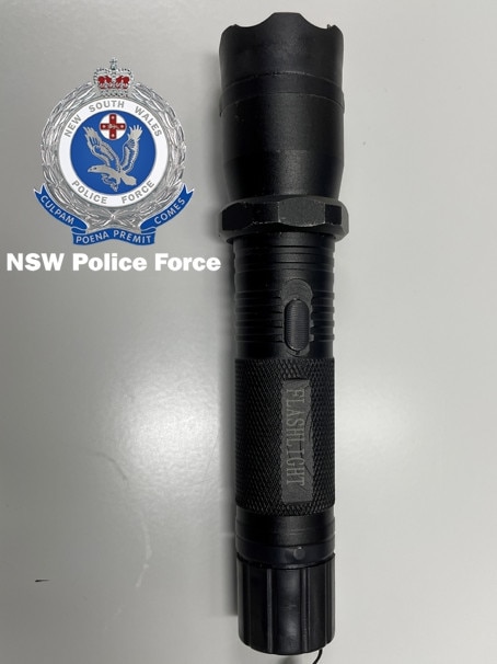 A makeshift taser allegedly located in the vehicle. Picture: NSW Police