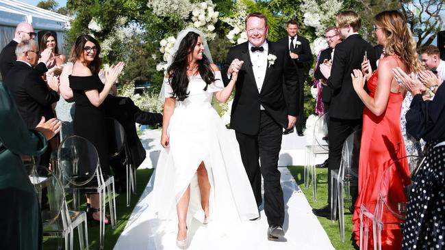 Victorian Labor MP Luba Grigorovitch’s marriage to the owner of Australia’s largest private equity firm, Ben Gray, at their $30m mansion in Sorrento last January. Picture: APL Photography