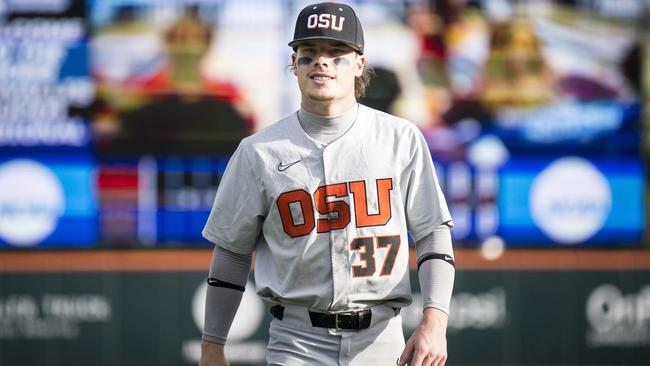 Travis Bazzana has rewritten the college baseball record books. Picture: Oregon State