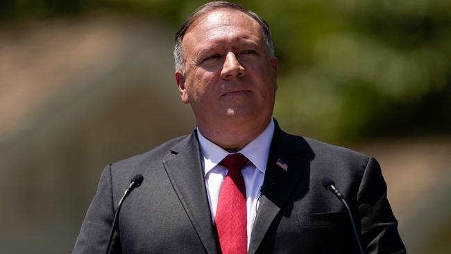 US Secretary of State Mike Pompeo speaks at the Richard Nixon Presidential Library. Picture: AFP