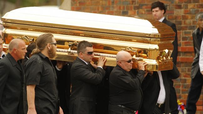 The funeral of Carl Williams in Essendon.