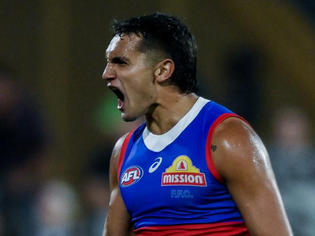 Jamarra Ugle-Hagan is a rising star for the Bulldogs. Picture: Mark Brake/Getty Images.