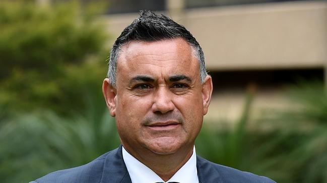 NSW Deputy Premier and Nationals leader John Barilaro in Sydney on Tuesday. Picture: AAP