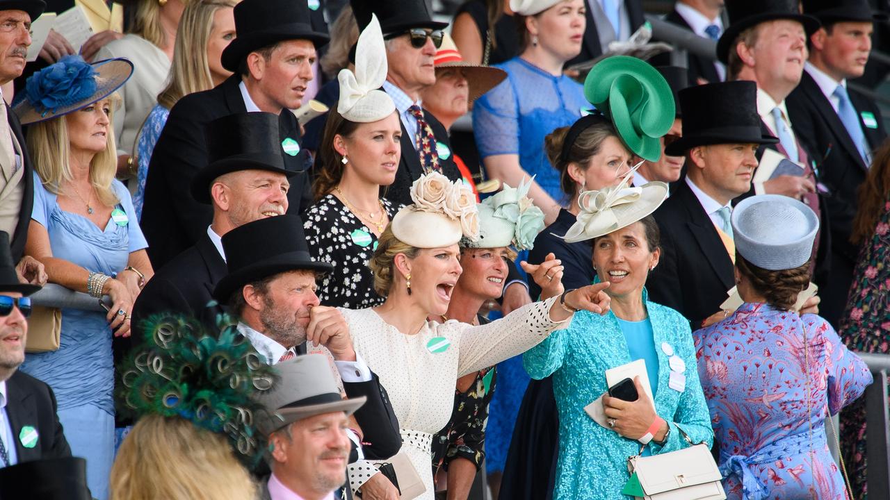 Zara Tindall (centre) was one of 12,000 spectators allowed at Ascot Racecourse on June 15. Picture: Getty Images