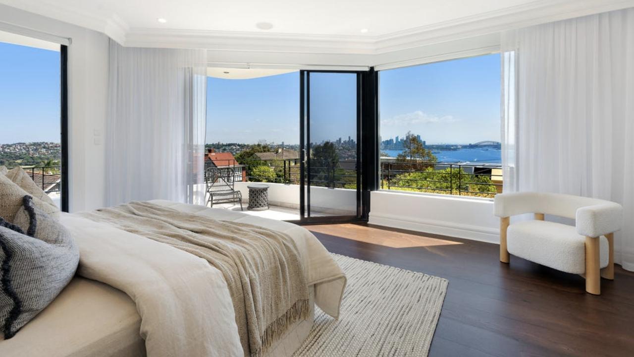 The home offers beautiful views of the harbour, including the Sydney Harbour Bridge.