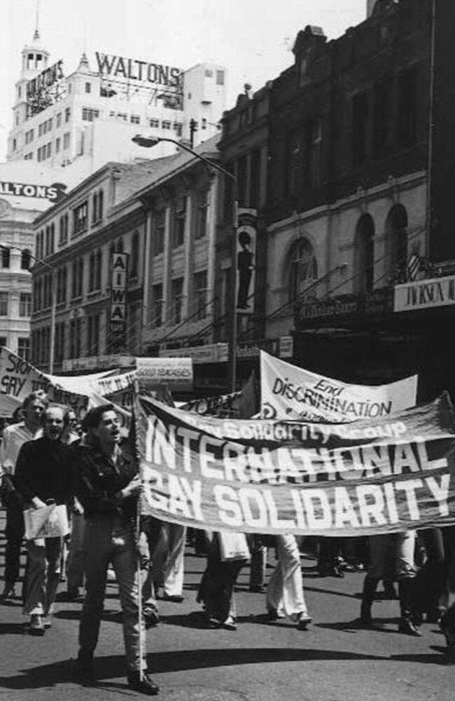 The 1978 Mardi Gras and Gay Solidarity Group protests. Picture: Australian Lesbian and Gay Archives