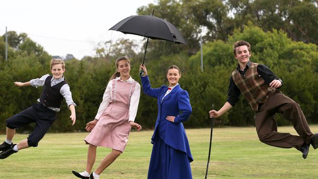 Donvale Christian College students did a production of Mary Poppins in 2018. Picture: George Salpigtidis