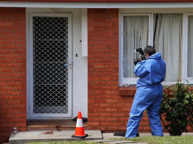 Forensic examination of crime scene at Parua Road, Newnham. Picture Chris Kidd