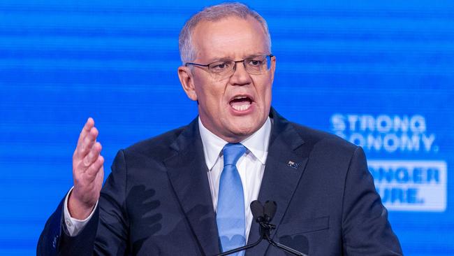 Scott Morrison’s final week in the election campaign will be a fight against adversity. Picture: Getty Images