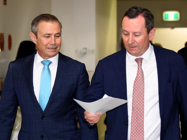 Roger Cook (left) has been stripped of the health portfolio. Picture: NCA NewsWire/Sharon Smith