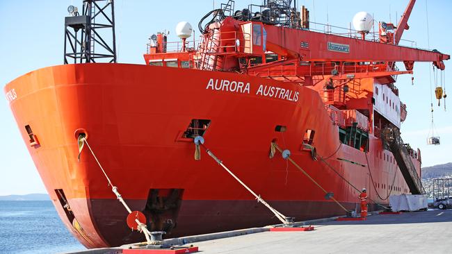 Aurora Australis ahead of its final voyage to Antarctica. Picture: Zak Simmonds