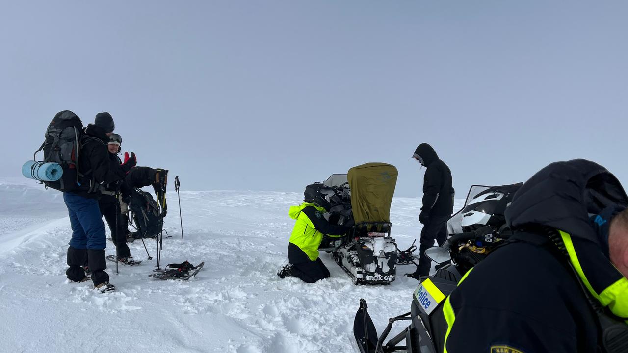 The group were hiking and snowshoeing through the national park when the weather worsened. Picture: NSW Police