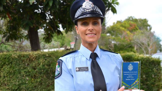 First Year Constable Melissa Wines was the recipient of the Community Service Award. Picture: Natasha Emeck