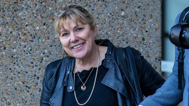 Wendy Leach appeared confident in the witness box as Brian Burston and Pauline Hanson watched on. Picture: NCA NewsWire / Christian Gilles