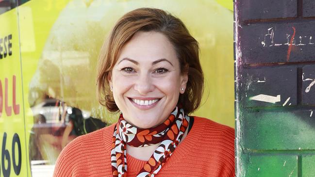 Jackie Trad, Queensland’s most talked about politician, in Brisbane’s West End. Picture: Claudia Baxter